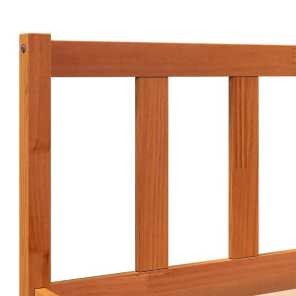 sengeramme uden madras 200x200 cm massivt fyrretræ gyldenbrun