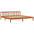 Miniatyrbillede 2 af 9: sengeramme uden madras 200x200 cm massivt fyrretræ gyldenbrun