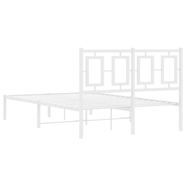 sengeramme med sengegavl 120x200 cm metal hvid