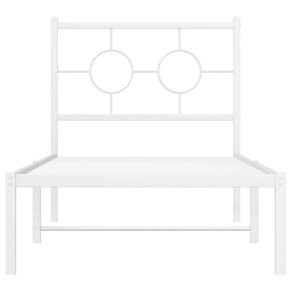 sengeramme uden madras med hovedgærde 75x190 cm hvid