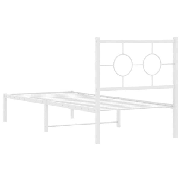 sengeramme uden madras med hovedgærde 75x190 cm hvid