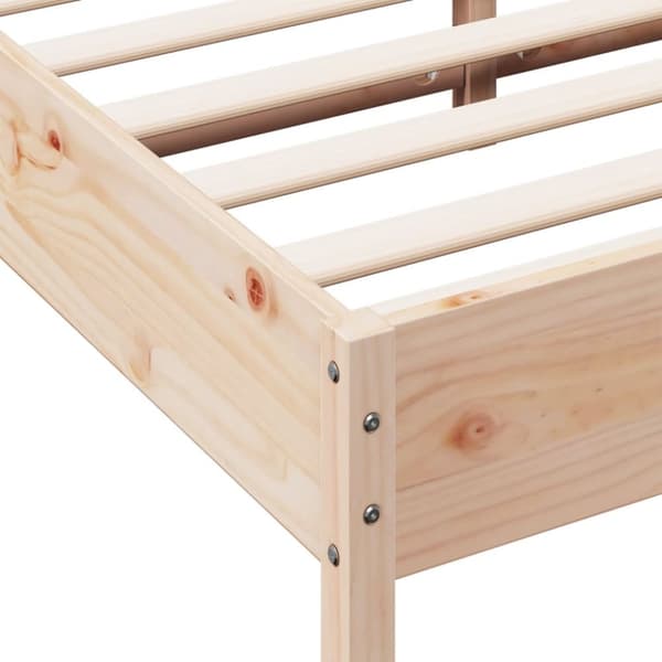 sengeramme uden madras 120x200 cm massivt fyrretræ