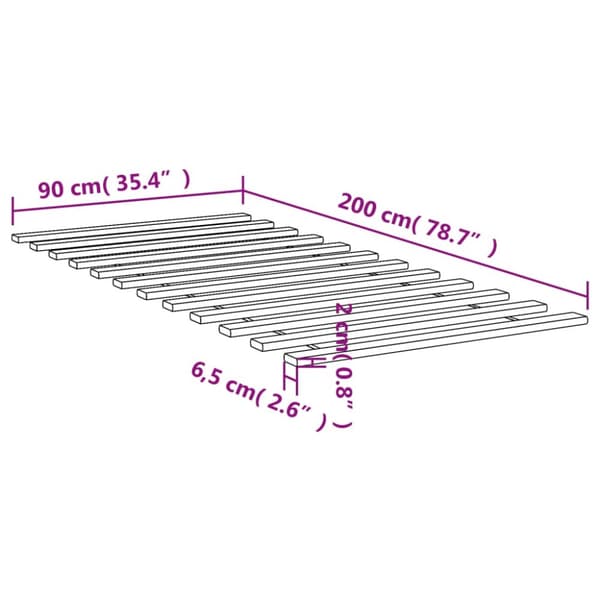 Ribbottnar 90x200 cm massiv furu
