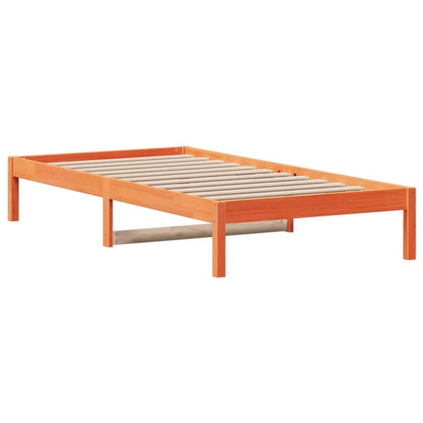 daybed uden madras 90x190 cm massivt fyrretræ gyldenbrun