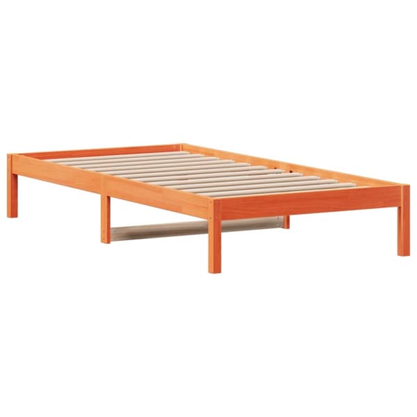 daybed uden madras 90x190 cm massivt fyrretræ gyldenbrun