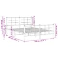 Miniatyrbillede 10 af 10: sengeramme med sengegavl og fodgærde 150x200 cm metal hvid