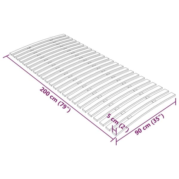 lamelbund med 24 lameller 90x200 cm