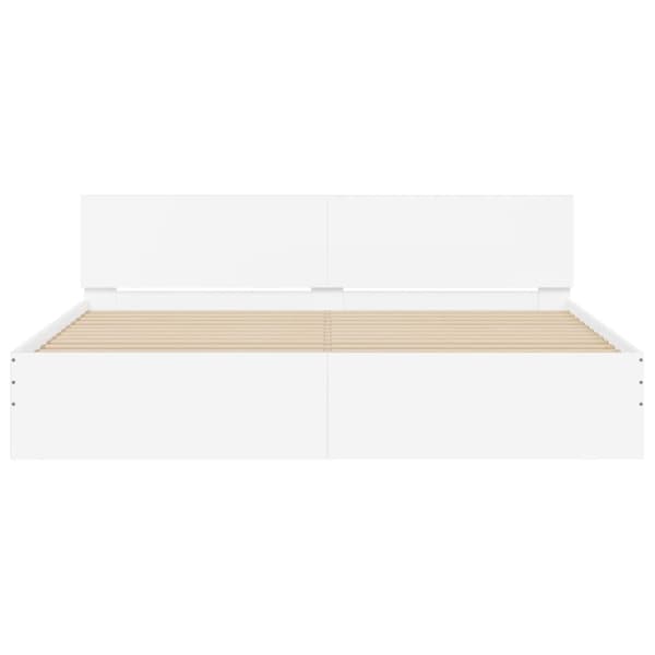 sengeramme med sengegavl 180x200 cm hvid