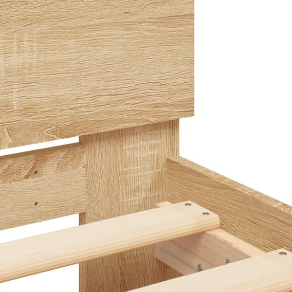sengeramme med sengegavl 135x190 cm sonoma-eg