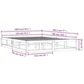 Miniatyrbillede 9 af 9: sengeramme 135x190 cm dobbelt massivt træ hvid