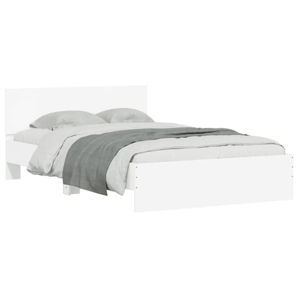 sengeramme med sengegavl 120x200 cm hvid