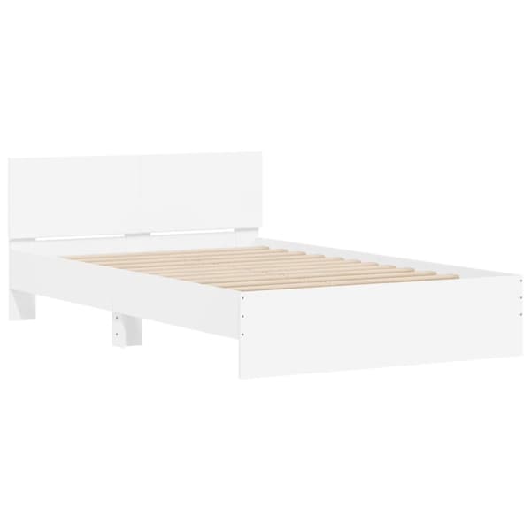 sengeramme med sengegavl 120x200 cm hvid