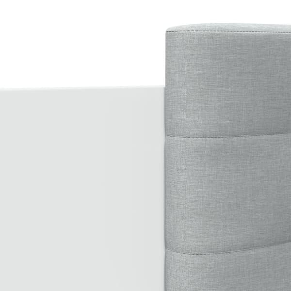 sengeramme med sengegavl 140x200 cm konstrueret træ hvid