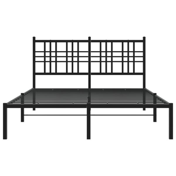 sengeramme med sengegavl 120x200 cm metal sort