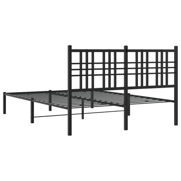 sengeramme med sengegavl 120x200 cm metal sort