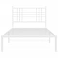 Miniatyrbillede 4 af 8: sengeramme med sengegavl 107x203 cm metal hvid