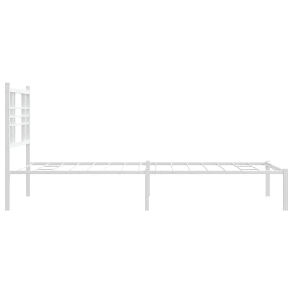 sengeramme med sengegavl 107x203 cm metal hvid