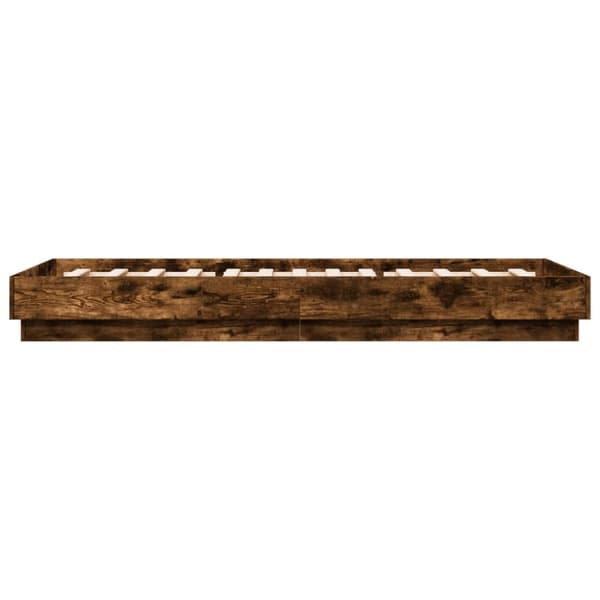Sängynrunko LED-valoilla savutammi 90x200 cm