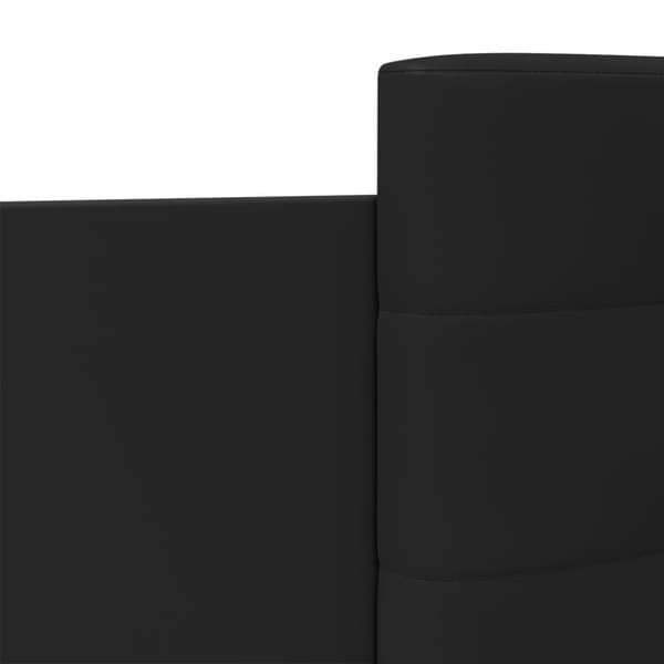 sengeramme med sengegavl 90x190 cm konstrueret træ sort