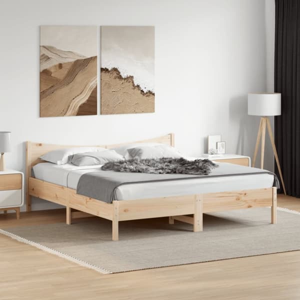sengeramme uden madras 180x200 cm massivt fyrretræ