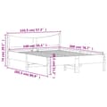 Miniatyrbillede 9 af 9: sengeramme uden madras 140x200 cm massivt fyrretræ