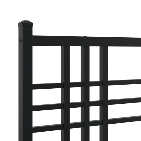 sengeramme med sengegavl 140x200 cm metal sort