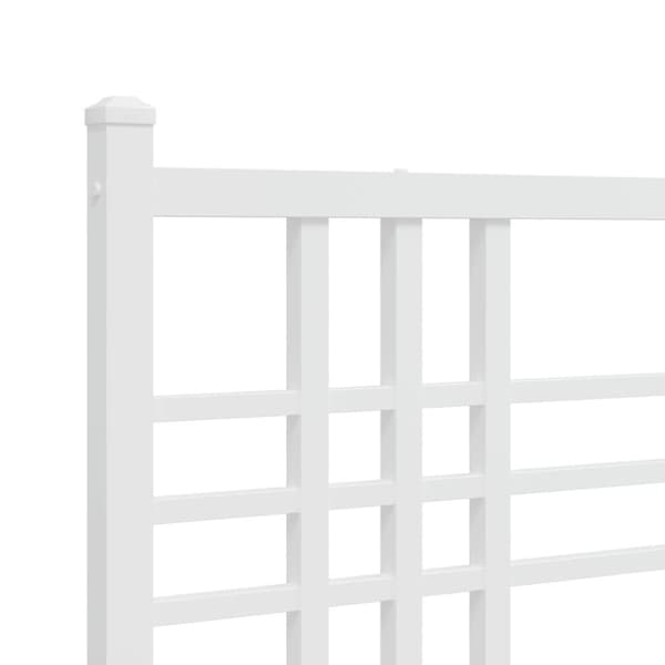 sengeramme med sengegavl 120x200 cm metal hvid