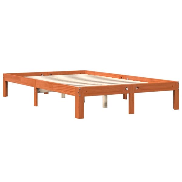 Sänky ilman patjaa vahanruskea 120x200 cm täysi mänty