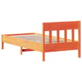 Miniatyrbillede 6 af 9: sengeramme uden madras 100x200 cm massivt fyrretræ gyldenbrun