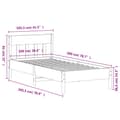 Miniatyrbillede 9 af 9: sengeramme uden madras 100x200 cm massivt fyrretræ gyldenbrun