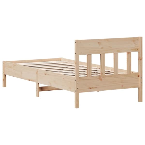sengeramme uden madras 90x190 cm massivt fyrretræ