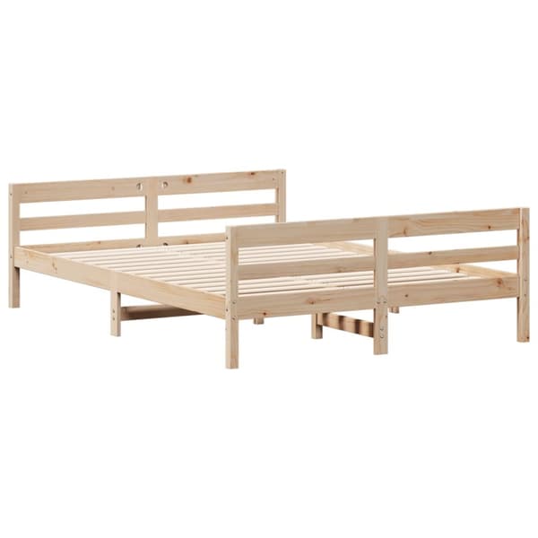 sengeramme uden madras 120x200 cm massivt fyrretræ