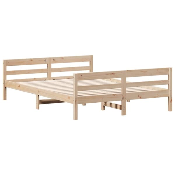 sengeramme uden madras 120x200 cm massivt fyrretræ