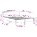 Miniatyrbillede 9 af 9: sengeramme uden madras 140x190 cm massivt fyrretræ hvid