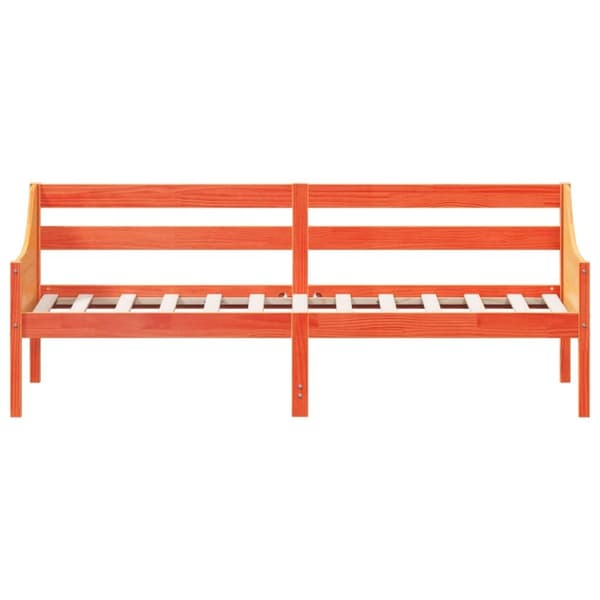 daybed 100x200 cm massivt fyrretræ gyldenbrun
