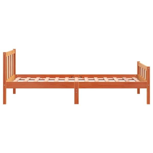 Sängynrunko ilman patjaa vahanruskea 90x190 cm täysi mänty