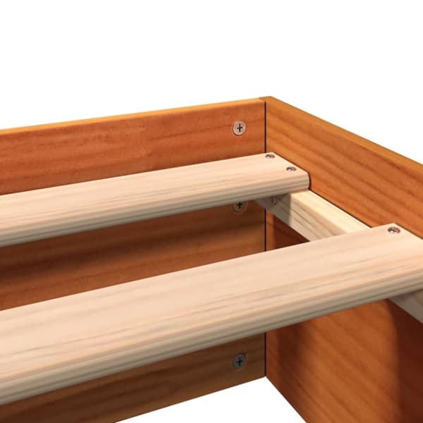sengeramme uden madras 90x190 cm massivt fyrretræ gyldenbrun