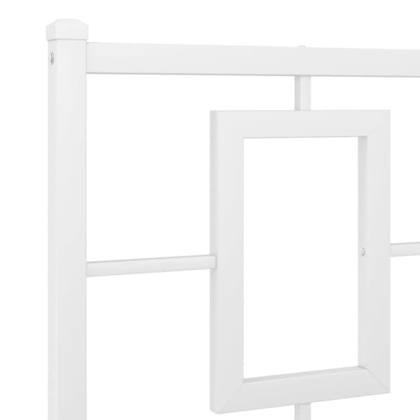 sengeramme med sengegavl og fodgærde 140x190 cm metal hvid