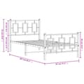 Miniatyrbillede 10 af 10: sengeramme med sengegavl og fodgærde 90x200 cm metal sort