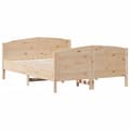 Miniatyrbillede 6 af 9: sengeramme uden madras 135x190 cm massivt fyrretræ hvid