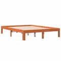 Miniatyrbillede 2 af 9: sengeramme uden madras 135x190 cm massivt fyrretræ brun