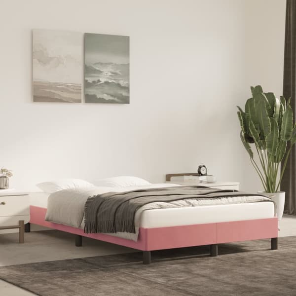 sengeramme 120x200 cm fløjl pink