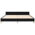 Miniatyrbillede 6 af 10: sengeramme med sengegavl 160x200 cm stof sort