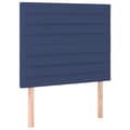Miniatyrbild 6 av 7: Ramsäng med madrass blå 80x200 cm tyg
