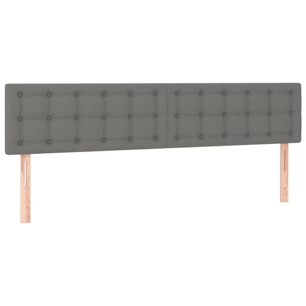 kontinentalseng med madras 160x200 cm stof mørkegrå