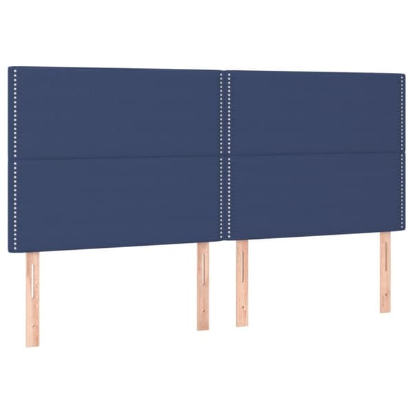 kontinentalseng med madras 180x200 cm stof blå