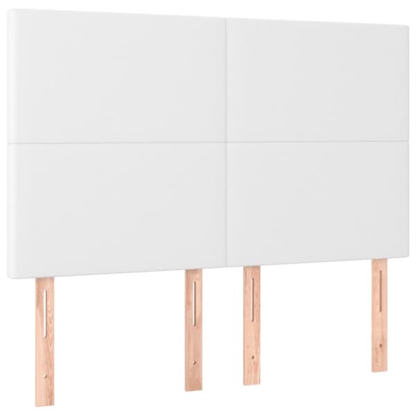 kontinentalseng med madras 140x190 cm kunstlæder hvid