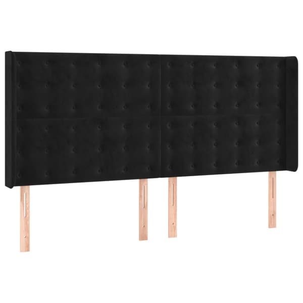 kontinentalseng med madras 180x200 cm fløjl sort