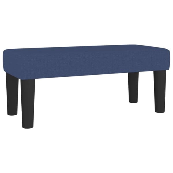 Ramsäng med madrass blå 90x190 cm tyg