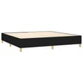Miniatyrbillede 5 af 8: kontinentalseng med LED-lys 200x200 cm stof sort
